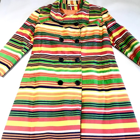 Bus Stop 60s Vintage Striped Coat - Picture 2 of 7